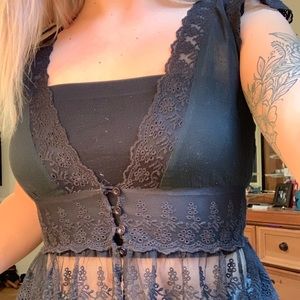 Black Lace Blouse/Top